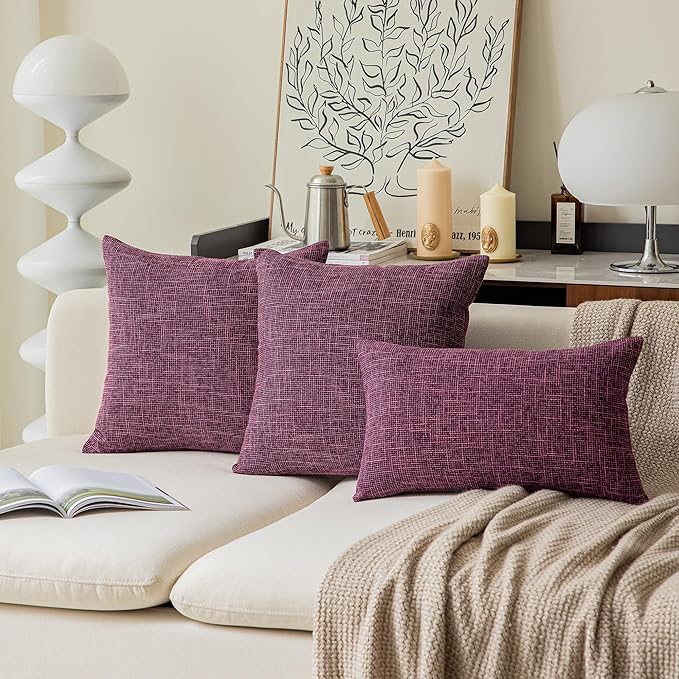 Kevin Textile Best Faux Linen Throw Cushion Covers Shams Textural Pillowcase - Image 9