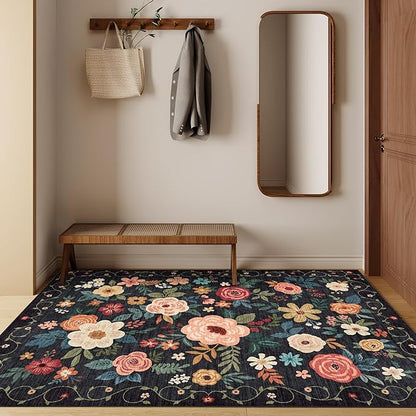 DUKINO 3x5 Area Rug, Floral Rugs - Image 2