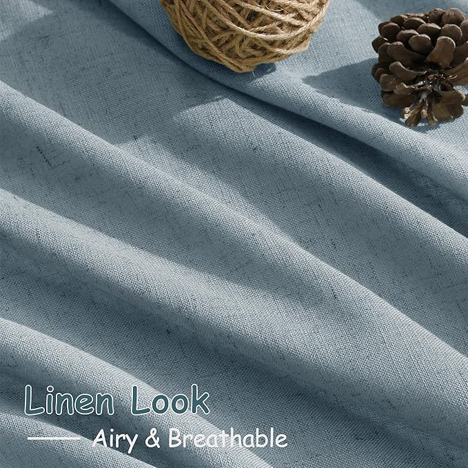 Nanspring Light Blue Linen Curtains - Image 5