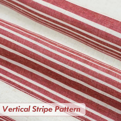 DriftAway Farmhouse Vertical Striped Linen Blend Textured Light Filtering Semi - Image 7