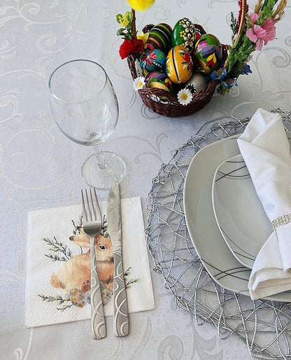 AM Decor Easter Luncheon Paper Napkins 20-Count Dinner Paper Napkins 13" x 13" - Image 4