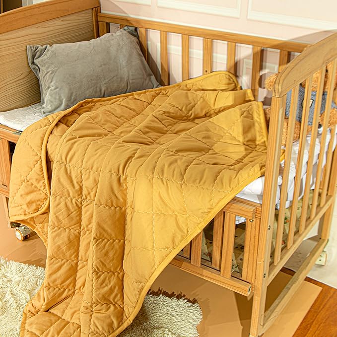 NTBAY Down Alternative Toddler Comforter, Lightweight and Warm Solid Color Baby - Image 5