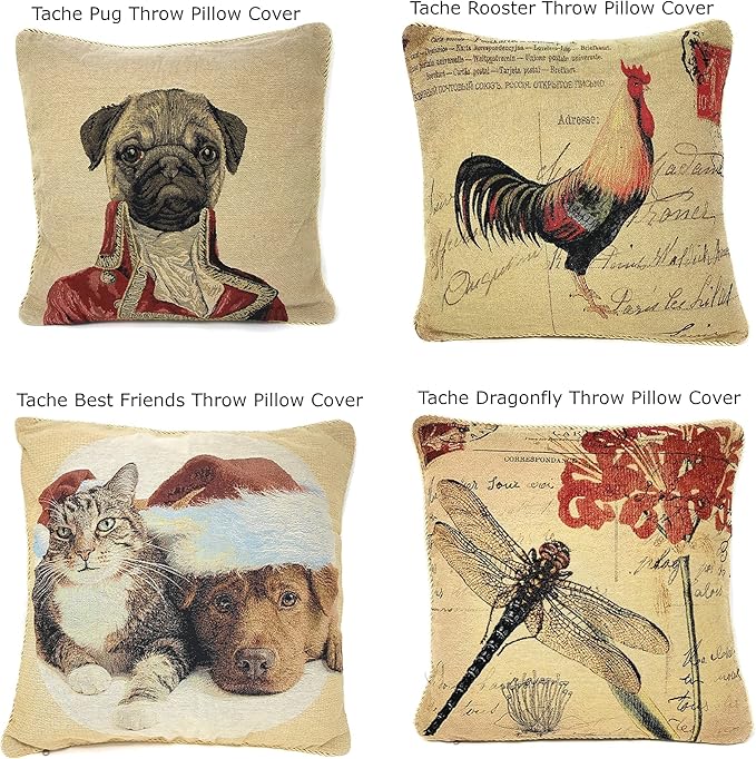 Pug Renaissance Dog Throw Pillow Cover - Image 6
