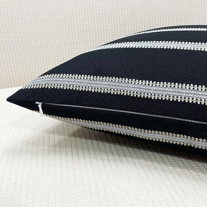 Slow Cow Decorative Stripe Throw Pillow Cover Modern Country Design Cushion - Image 3