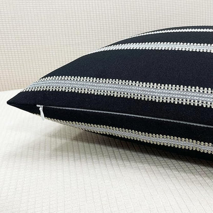 Slow Cow Decorative Stripe Throw Pillow Cover Modern Country Design Cushion - Image 3