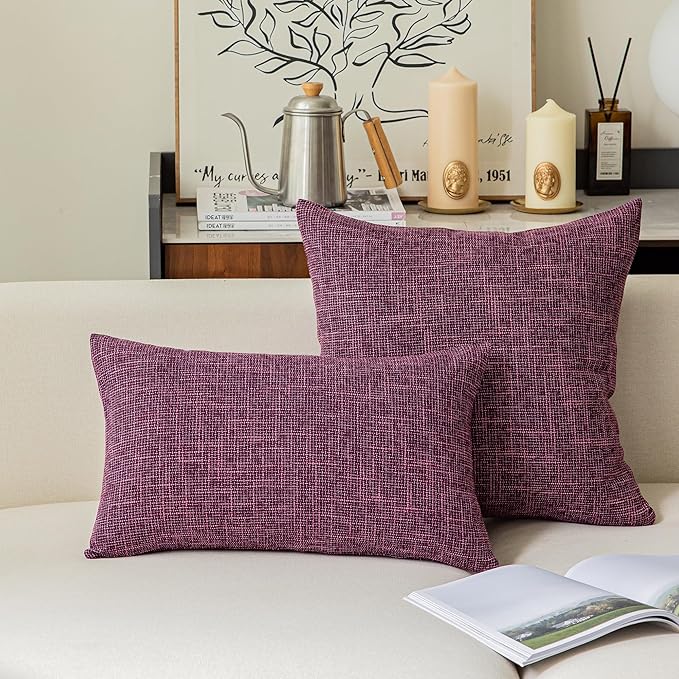 Kevin Textile Best Faux Linen Throw Cushion Covers Shams Textural Pillowcase - Image 8