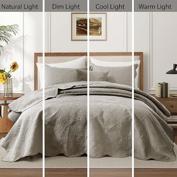 IR Imperial Rooms 8 Pack Quilt King Size Bedding - Image 7