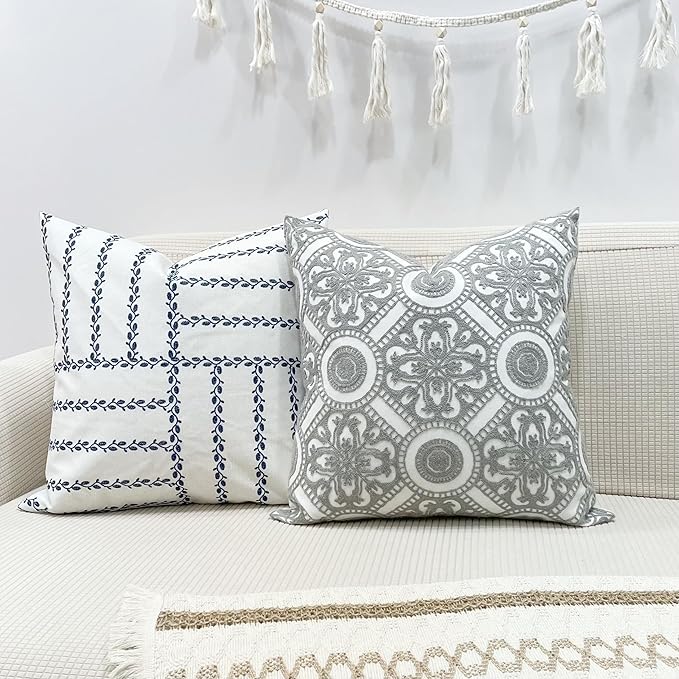 Slow Cow Embroidery Decorative Throw Pillow Cover Cushion Cover - Image 2