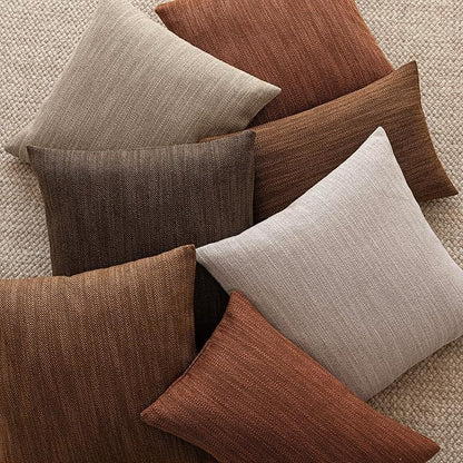 Foindtower Set of 2 Decorative Textured Burlap Linen Throw Pillow Covers - Image 6