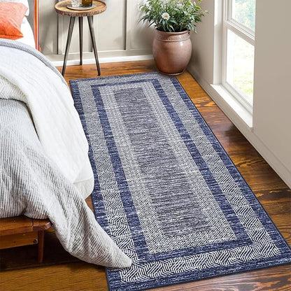 GarveeHome 2x6 Modern Bordered Runner Rug Soft Non Slip Runner Washable Non by GarveeHome