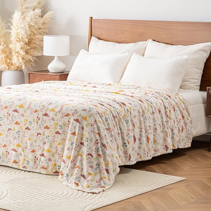 Luxury Printed Fleece Warm Blanket, Soft Lightweight Velvety Plush Throw - Image 2