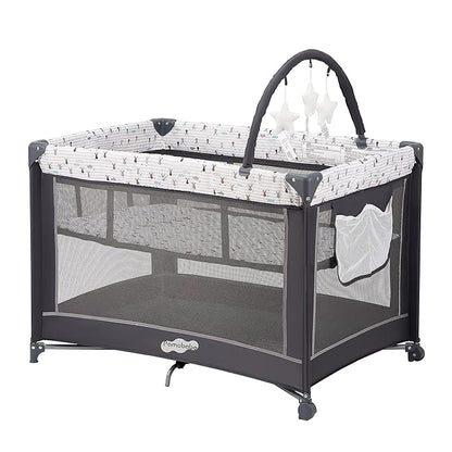 Pamo Babe Pack and Play with Bassinet, Portable Playard by PamoBabe