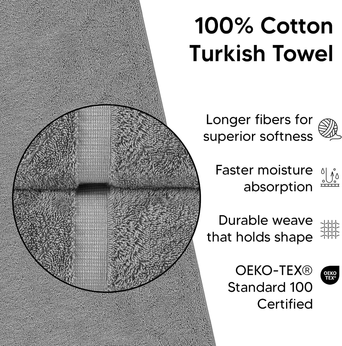 chakir turkish linens 100% cotton 4-pack bath towels shown in use