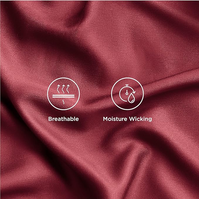 Bedsure Cooling Sheets Twin, Rayon Derived from Bamboo, Breathable & Soft Twin - Image 4