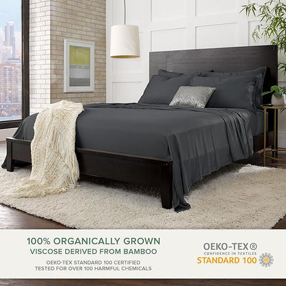 Pure Bamboo Full Sheets, Genuine 100% Organic Viscose Derived from Bamboo Bed - Image 2