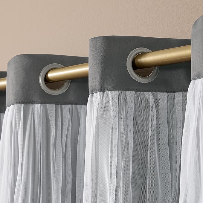 TOWN & COUNTRY LUXE Talia Double Layer Indoor Curtains, Sheer and Room - Image 4
