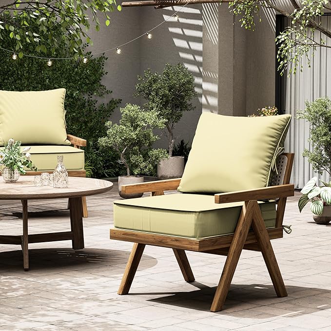 Outdoor Seat Cushion Set 22 L × 24 W × 5 H Inch Waterproof & Fade Resistant - Image 7