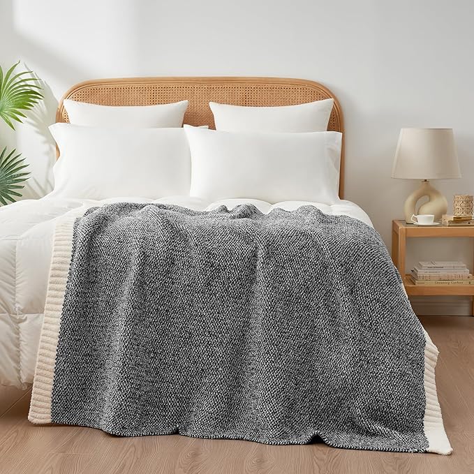 Snuggle Sac Heather Black Throw Blanket - Image 7