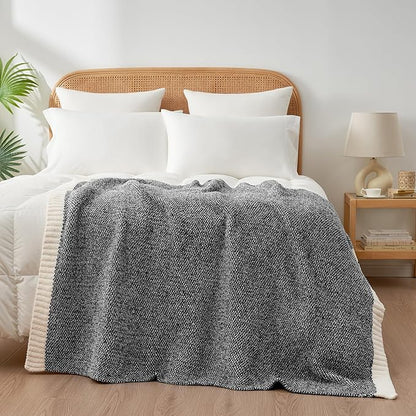 Snuggle Sac Heather Black Throw Blanket - Image 7