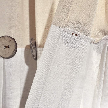 Lush Decor Linen Button Window Curtain Panel, Linen - Image 5