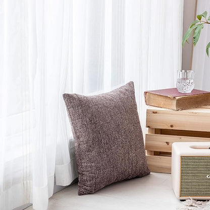 Home Brilliant Decorative Pillowcases Striped Chenille Velvet Plush Square - Image 7