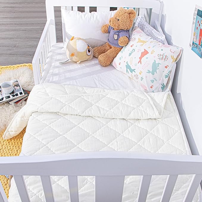 NTBAY Down Alternative Oversized Toddler Comforter, Super Soft and Warm Solid - Image 3