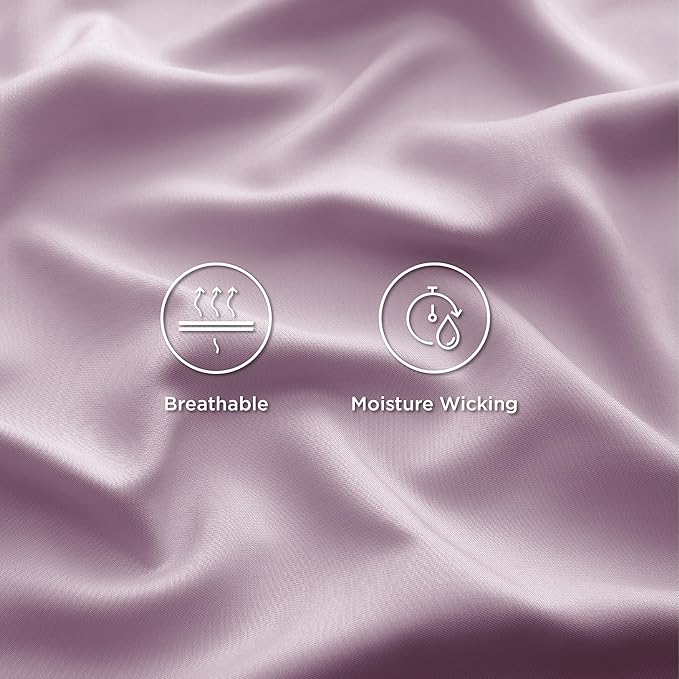 Bedsure Cooling Sheets Twin, Rayon Derived from Bamboo, Breathable & Soft Twin - Image 4