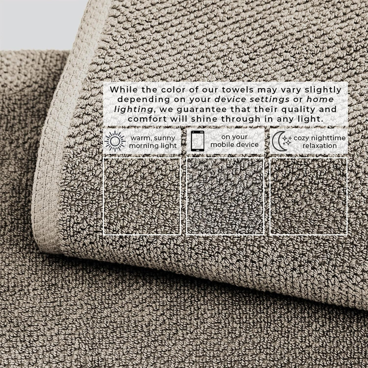 great bay home 100% cotton 4 pack 54x27, side view