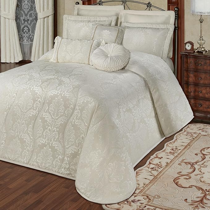 Touch of Class Camelot Luxury Bedding | Neutral Soothing Ivory | Matte Satin by TouchofClass