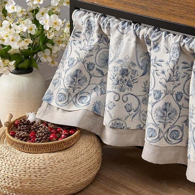jinchan Linen Valance Kitchen Curtain - Image 8