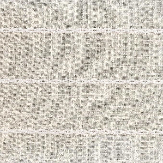 ZeeMart Farmhouse Braided Striped Table Runner, Rustic Cream Table Runners 36 - Image 6