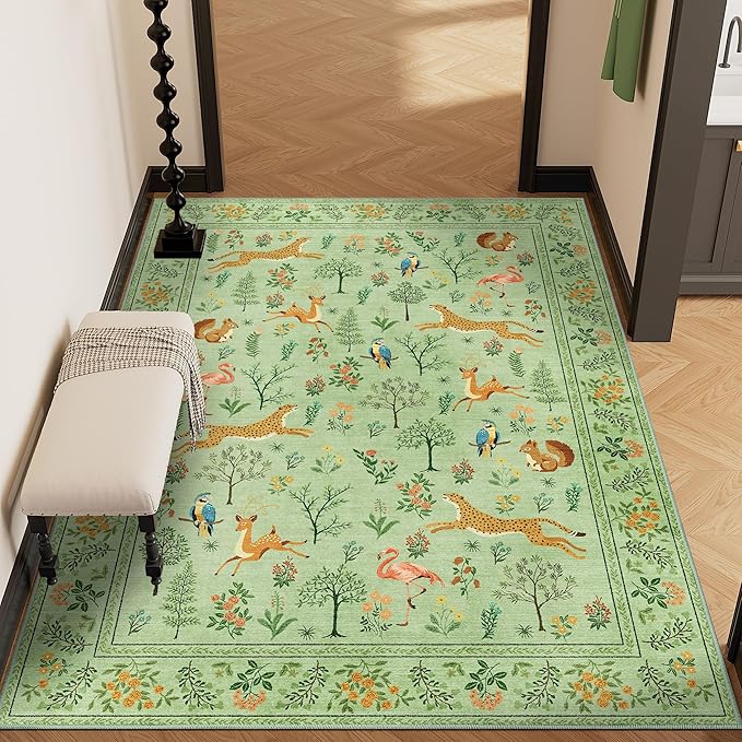DUKINO 3x5 Rug, Washable Animal Area Rug - Image 3