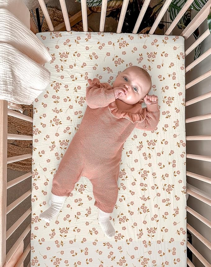Bassinet Sheet for Baby Boy and Girl 2 Pack, Fitted Sheets for Rectangle - Image 5
