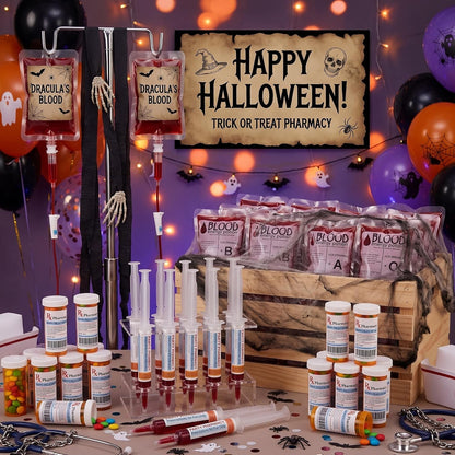 TrelaCo 120 Pcs Halloween Nursing Party Supplies Set
