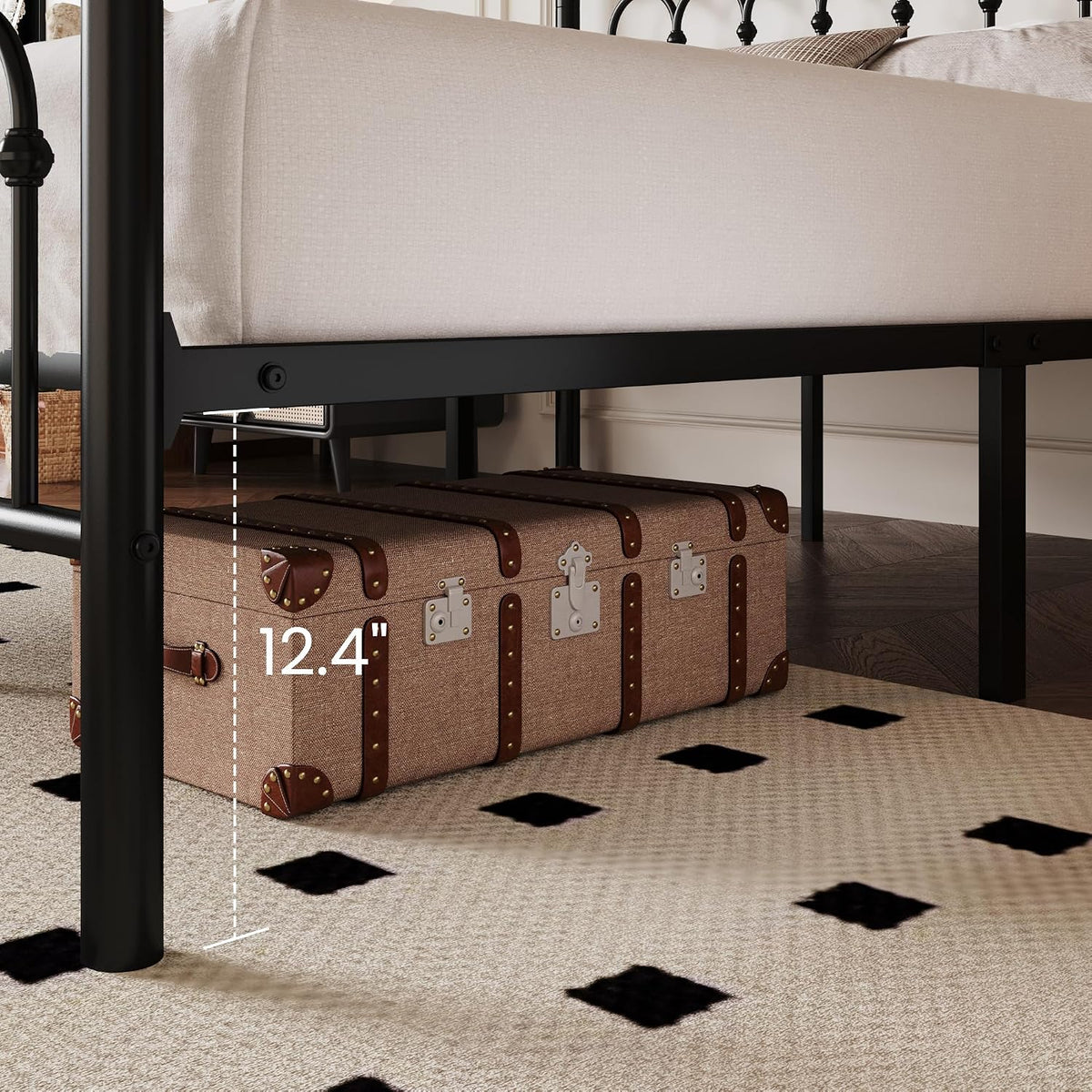 sha cerlin queen size metal platform bed frame, package contents