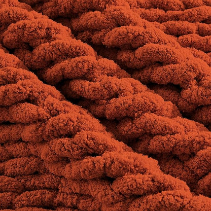 Carriediosa Chunky Knit Throw Blanket 50" X 60", 100% Hand Made Large Chenille - Image 7