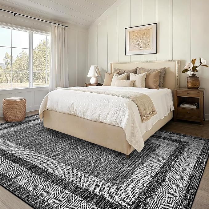 GarveeHome Washable Rug 5x7 Modern Bordered Rug - Image 8