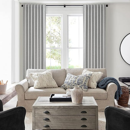 Grey Short Length Blackout Curtains - Image 6