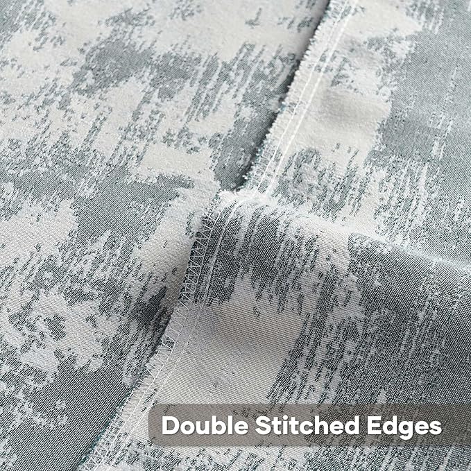 FUTEI Teal White Decorative Throw Pillow Covers 20x20 Inch Set of 2, Soft Faux - Image 4