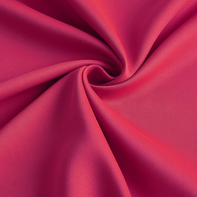 Hot Pink Drapes Room Darkening Curtains, Pinch Pleat - Image 7