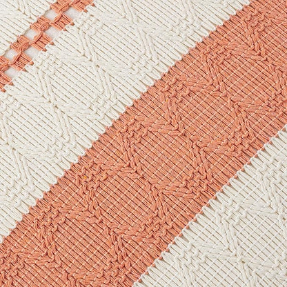 Fancy Homi Set of 2 Boho Coral Decorative Throw Pillow Cover 16x16 Inch - Image 4