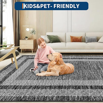 GarveeHome Area Rug 8x10 Modern Geometric Living Room Rug Non Slip, Thin - Image 6