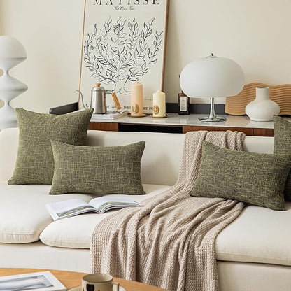 Kevin Textile Textural Faux Linen Throw Cushion Cover Pillow Covers Shams - Image 4