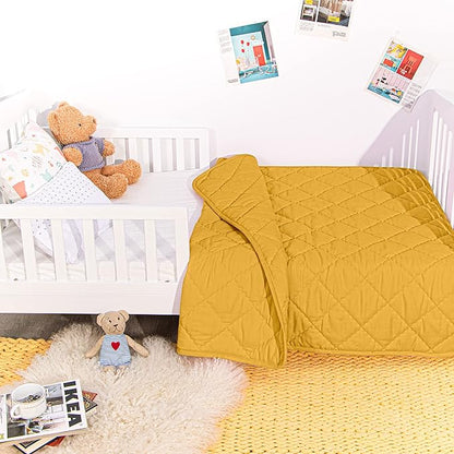 NTBAY Down Alternative Toddler Comforter, Lightweight and Warm Solid Color Baby - Image 7