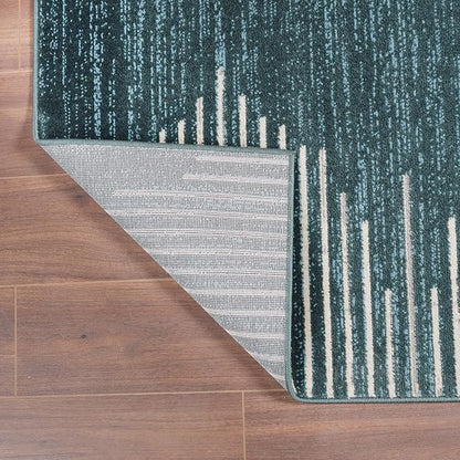 Rugshop Bohemian Stripe Stain Resistant High Traffic Living Room Kitchen - Image 6
