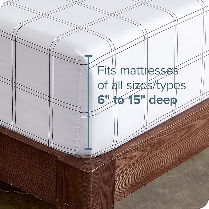 Bare Home Fitted Bottom Sheet Queen Size - Image 3