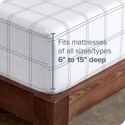 Bare Home Fitted Bottom Sheet Queen Size - Image 3