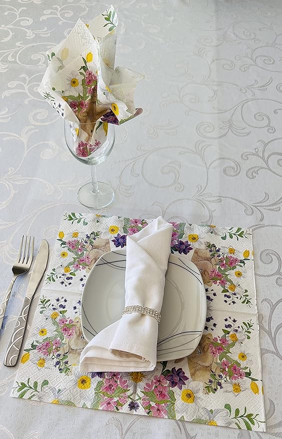 AM Décor Easter Dinner Napkins 20 Count Soft 3-Ply Tissue Servilities, Easter - Image 5