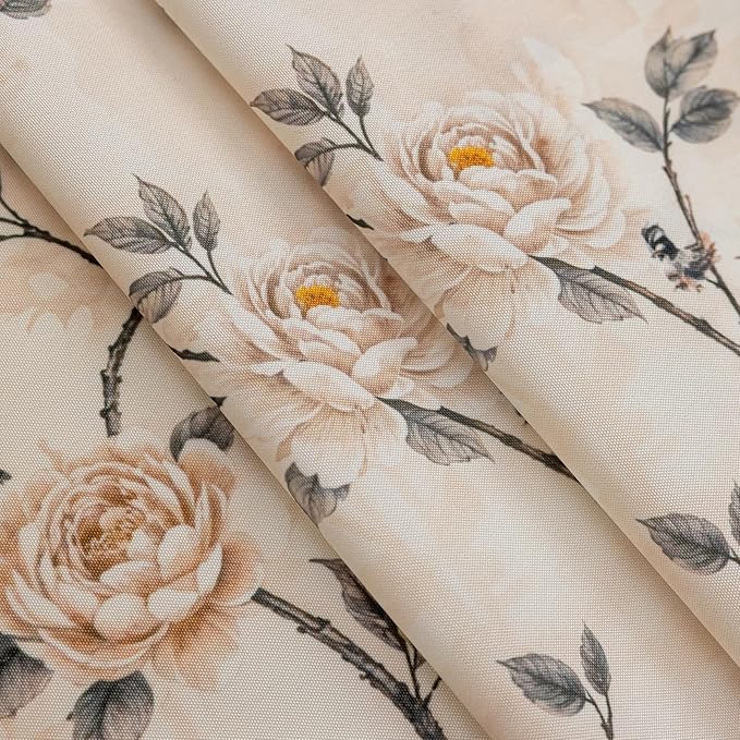ENJOYBRIDAL Floral 84 Inch Curtains 2 Panel Set Farmhouse Rod Pocket Drapes - Image 5