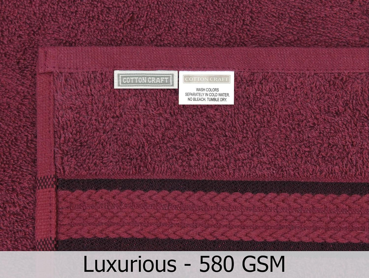 cotton craft ultra soft bath towels - 4 on a desk or shelf